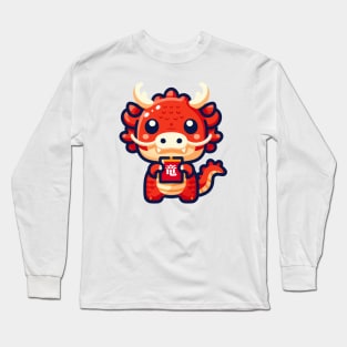 Chibi Red Dragon Long Sleeve T-Shirt